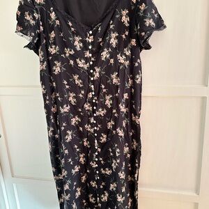 Lucky Brand Black Floral Maxi Dress